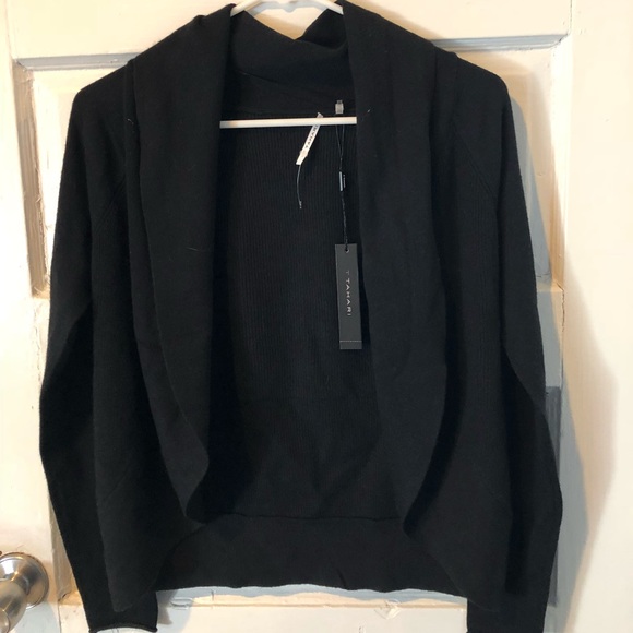 Black Tahari shawl neck sweater - Picture 2 of 6